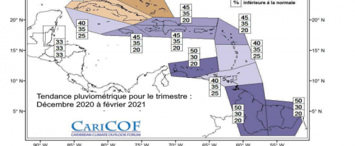 Pluie sur Polynésie Française au mois de décembre